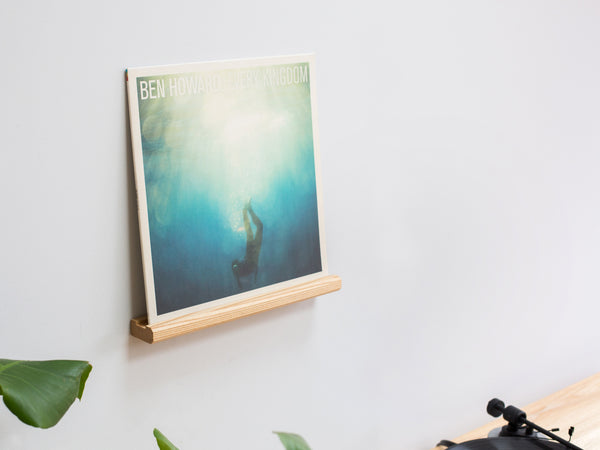 Vinyl Record Display - 'Now Playing' Holder - Handmade with Ash Hardwood