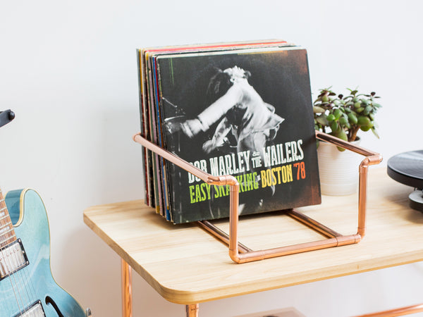 Vinyl Record Display - Handmade from real copper - Unique gift